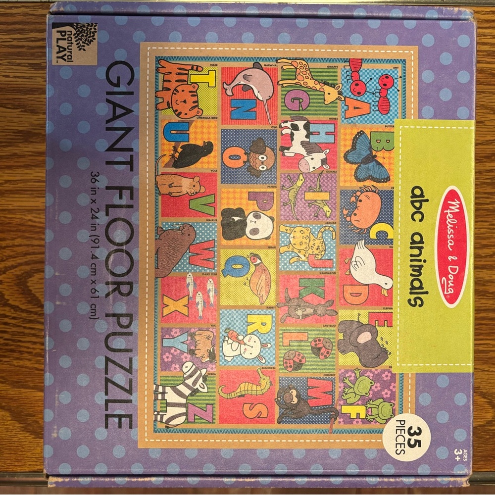 Melissa & Doug Colorful ABC giant floor ABC Animal Puzzle